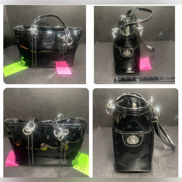 Coach Black Patent Leather Tote Excellent, classy, LIKE NEW VERY WELL CARED FOR - Picture 14 of 17